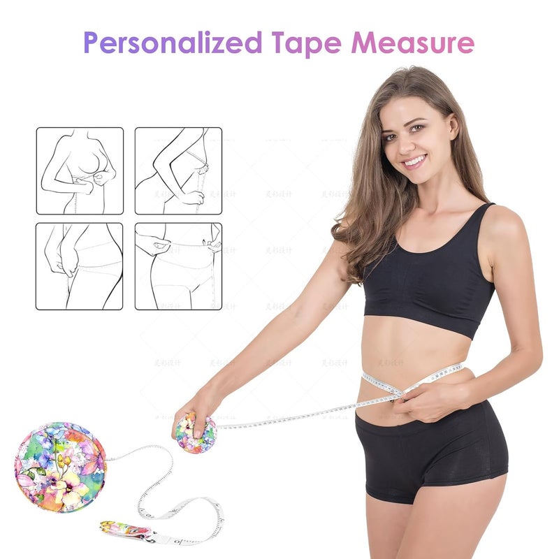 Gerkia Sewing Tape Measure，Colour Printed Small Retractable Soft Measuring Tape for Tailor Cloth Fabric Body Measurements. - Image 4